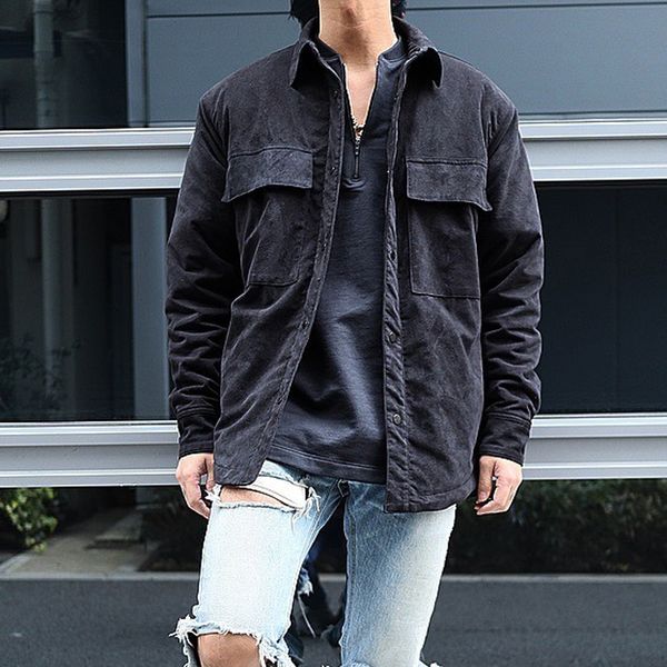19FW СТРАХ GOD 6TH FOG Black Инструментальной замша рубашка куртка Женщина Мужчины Пара Stre
19FW СТРАХ GOD 6TH FOG Black Инструментальной замша рубашка куртка Женщина Мужчины Пара Stre