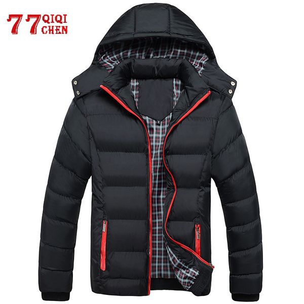 men's down & parkas winter coat warm thick jackets men cotton padded casual hooded hat detachable mens brand clothing plus size 6xl, Black
men's down & parkas winter coat warm thick jackets men cotton padded casual hooded hat detachable mens brand clothing plus size 6xl, Black