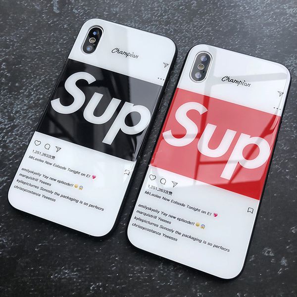 Для Iphone Xr Xs Max Чехол для телефона Tide Brand Sup Luxury 6 7 8 X Plus Закаленное стекло Мягкий край
Для Iphone Xr Xs Max Чехол для телефона Tide Brand Sup Luxury 6 7 8 X Plus Закаленное стекло Мягкий край