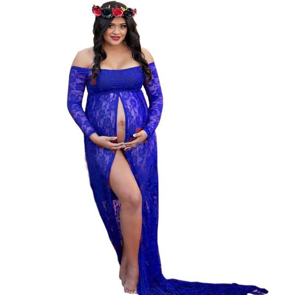 dress women pregnants off shoulders lace nursing long maternity dresses pgraphy props daily beach full sleeve, White
dress women pregnants off shoulders lace nursing long maternity dresses pgraphy props daily beach full sleeve, White