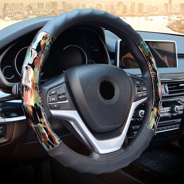 car steering wheel cover sport camouflage microfiber leather auto massage steering-wheel case interior car accessories cover 
car steering wheel cover sport camouflage microfiber leather auto massage steering-wheel case interior car accessories cover