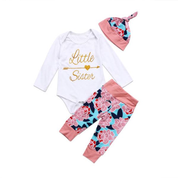baby clothing newborn baby girl arrow heart romper +floral pants +hat 3pcs outfits set clothes, Pink;blue
baby clothing newborn baby girl arrow heart romper +floral pants +hat 3pcs outfits set clothes, Pink;blue