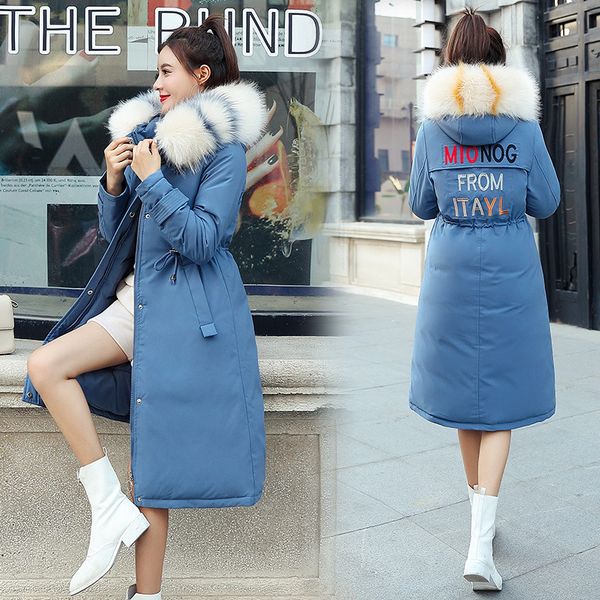 thick cotton coat women's 2019 new style korean-style women's cotton padded clothing x-long down feather cotton-padded jacket co, Blue;black
thick cotton coat women's 2019 new style korean-style women's cotton padded clothing x-long down feather cotton-padded jacket co, Blue;black