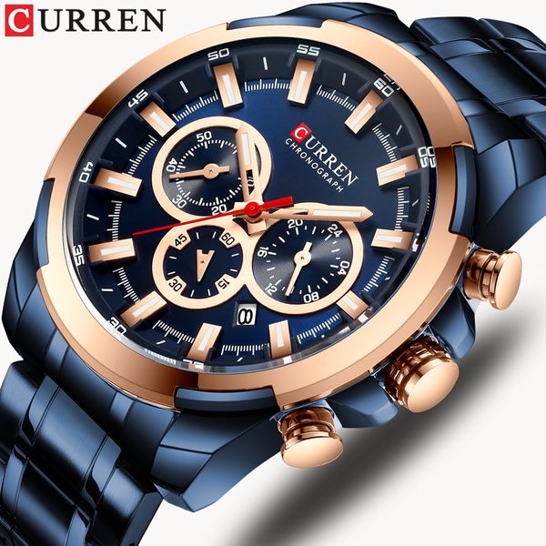 curren new fashion casual stainless steel watches men quartz wristwatch chronograph bussiness watch luminous clock male cj191217, Slivery;brown
curren new fashion casual stainless steel watches men quartz wristwatch chronograph bussiness watch luminous clock male cj191217, Slivery;brown