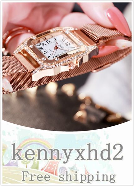 diamond square stainless steel suction stone watch buckle watch classic temperament charming quartz, Slivery;brown
diamond square stainless steel suction stone watch buckle watch classic temperament charming quartz, Slivery;brown