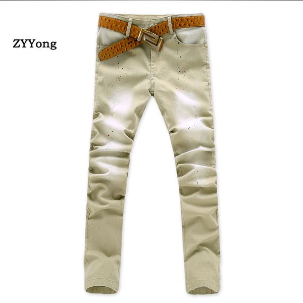 summer thin stretch khaki denim jeans men straight pants cotton fashion streetwear skinny slim leisure youth cowboy trousers, Blue
summer thin stretch khaki denim jeans men straight pants cotton fashion streetwear skinny slim leisure youth cowboy trousers, Blue