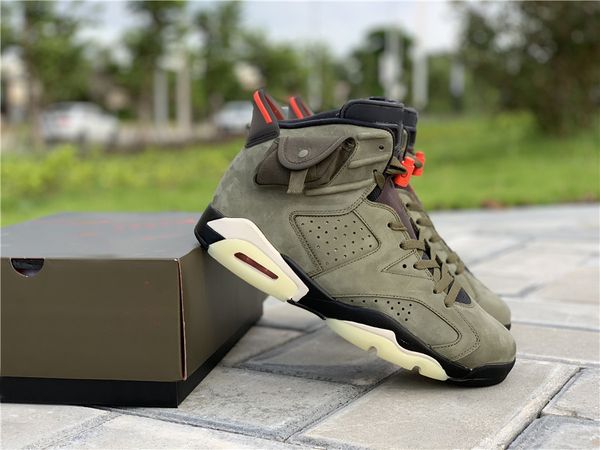 2020 Высокое качество Трэвис Скотт х воздуха 6 Cactus Jack Medium Olive Светящиеся Army Green замша спортивные баскетбол обувь CN1084-200
2020 Высокое качество Трэвис Скотт х воздуха 6 Cactus Jack Medium Olive Светящиеся Army Green замша спортивные баскетбол обувь CN1084-200