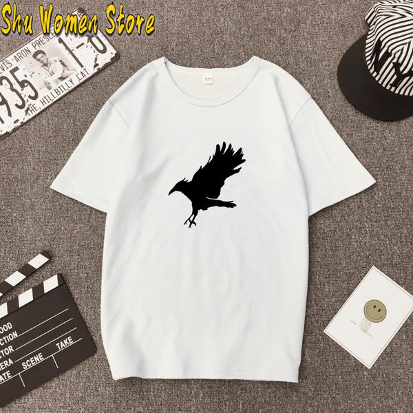 2020 summer trend retro raven white harajuku t shirt animal bird tee crow female summer plus tees shirts
2020 summer trend retro raven white harajuku t shirt animal bird tee crow female summer plus tees shirts