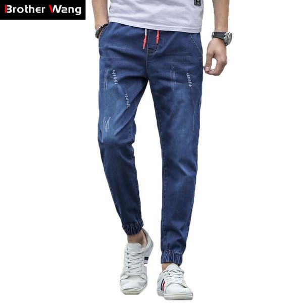 4-color men beamed hole jeans 2019 autumn new street fashion slim fit elastic casual pants male brand trousers black gray blue
4-color men beamed hole jeans 2019 autumn new street fashion slim fit elastic casual pants male brand trousers black gray blue