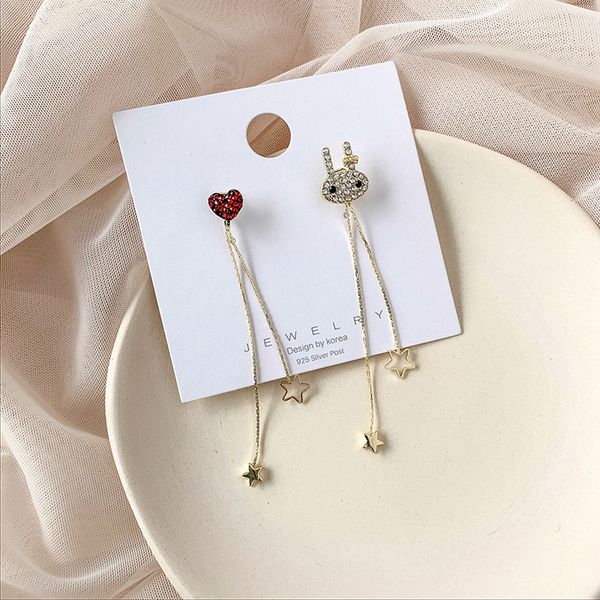 silver pin korea style rhinestones cute heart little star tassel long drop earrings for women fashion jewelry accessories
silver pin korea style rhinestones cute heart little star tassel long drop earrings for women fashion jewelry accessories