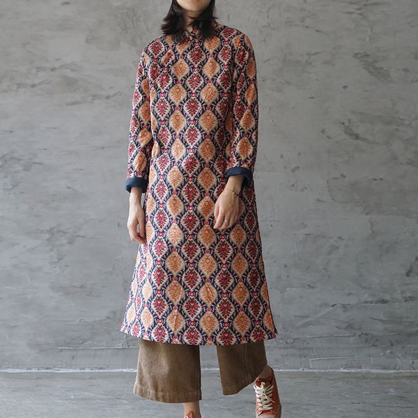 johnature winter fashion retro plate buckle stand floral print cheongsam dress 2019 new comfortable long sleeve women warm dress, Black;gray
johnature winter fashion retro plate buckle stand floral print cheongsam dress 2019 new comfortable long sleeve women warm dress, Black;gray