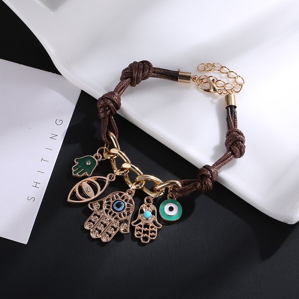 hamsa hand evil eyes rope bracelet fatima palm knitted knot chain bracelets jewelry gift for men women dhl free, Golden;silver
hamsa hand evil eyes rope bracelet fatima palm knitted knot chain bracelets jewelry gift for men women dhl free, Golden;silver