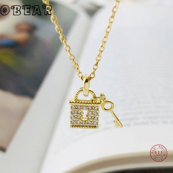 obear new 100% 925 sterling silver micro zircon lock and key pendant necklace for women jewelry gift
obear new 100% 925 sterling silver micro zircon lock and key pendant necklace for women jewelry gift