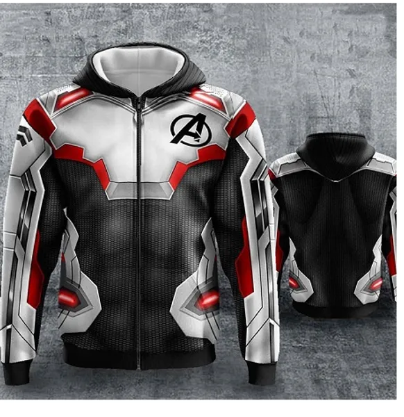 

2019 new marvel avengers endgame quantum realm war 3d printed iron man captain america hoodies women men pullovers a345, Black