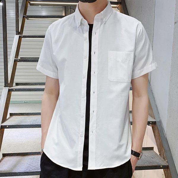 men's shirts casual business formal summer shirt button down shirt short sleeve summer slim blouse solid color male clothes, White;black
men's shirts casual business formal summer shirt button down shirt short sleeve summer slim blouse solid color male clothes, White;black