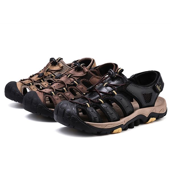 genuine leather mens caucal shoes male summer hollow out beach sandals man soft bottom outdoor walking shoes size 38-46 sneakers, Black
genuine leather mens caucal shoes male summer hollow out beach sandals man soft bottom outdoor walking shoes size 38-46 sneakers, Black