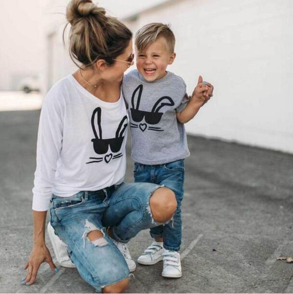 family cute mother children long sleeve t-shirt blouse matching outfit mother-daughter t-shirt and rabbit printed t-shirt, Blue
family cute mother children long sleeve t-shirt blouse matching outfit mother-daughter t-shirt and rabbit printed t-shirt, Blue