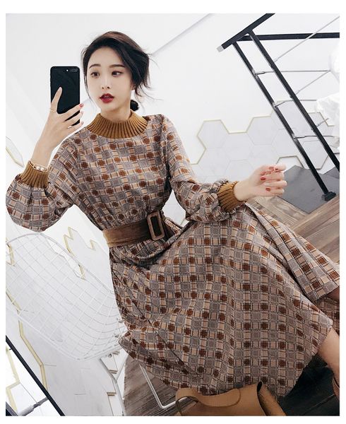 2019 autumn winter new fashion vestidos women elegant vintage office print profession slim long dress s-2xl with belt s-xl, Black;gray
2019 autumn winter new fashion vestidos women elegant vintage office print profession slim long dress s-2xl with belt s-xl, Black;gray