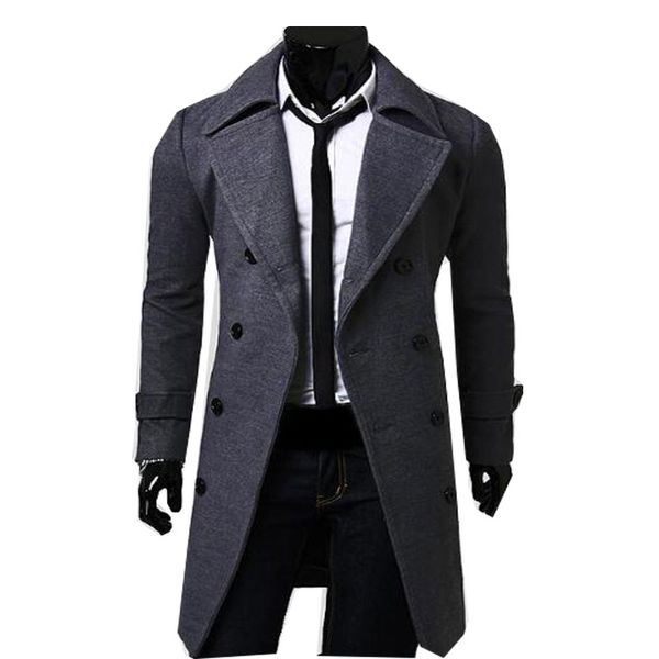 men's wool coats & jackets winter cashmere jacket man long section single breasted overcoat turn-down collar casual woolen coat, Black
men's wool coats & jackets winter cashmere jacket man long section single breasted overcoat turn-down collar casual woolen coat, Black