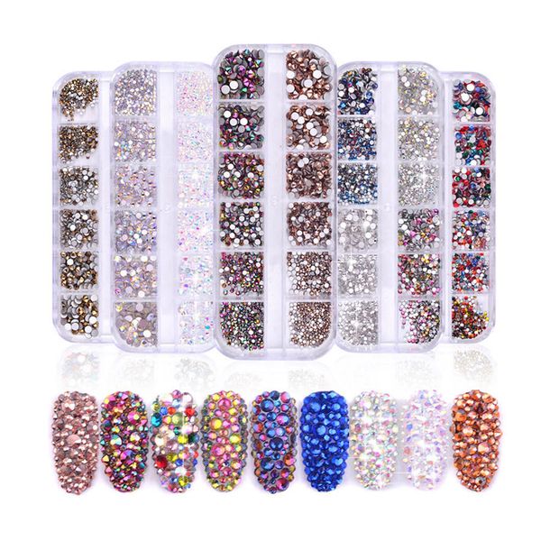 diy multi color glass nail rhinestones flat-back ab crystal strass 3d charm gems diy manicure nail art home decorations, Silver;gold
diy multi color glass nail rhinestones flat-back ab crystal strass 3d charm gems diy manicure nail art home decorations, Silver;gold