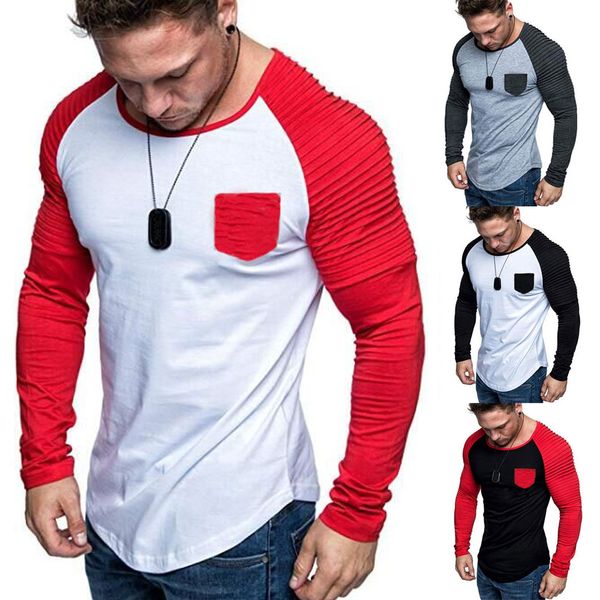 мода мужская повседневная fit с длинным рукавом тонкий мышцы бодибилдинг футболка тройник топы, Black 
мода мужская повседневная fit с длинным рукавом тонкий мышцы бодибилдинг футболка тройник топы, Black