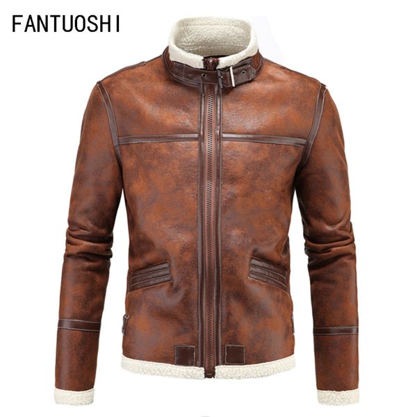 2019 new leather jacket men coats 5xl brand pu outerwear men slim business winter faux fur male jacket fleece, Black
2019 new leather jacket men coats 5xl brand pu outerwear men slim business winter faux fur male jacket fleece, Black