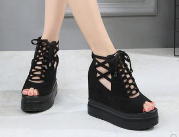 2019 women's sandals in summer with new style slope heel thick bottom waterproof table@60, Black
2019 women's sandals in summer with new style slope heel thick bottom waterproof table@60, Black