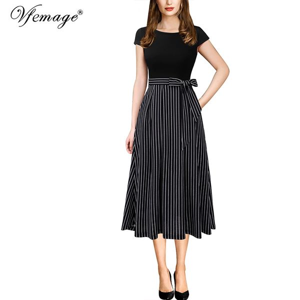 vfemage womens elegant vintage floral striped print solid pockets belted work office business party flare a-line midi dress 3609, Black;gray
vfemage womens elegant vintage floral striped print solid pockets belted work office business party flare a-line midi dress 3609, Black;gray
