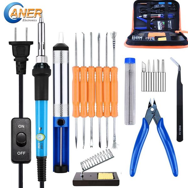 ganer full set 60w 110v/220v electric soldering iron kit with adjustable temperature welding iron electronic repair tool
ganer full set 60w 110v/220v electric soldering iron kit with adjustable temperature welding iron electronic repair tool