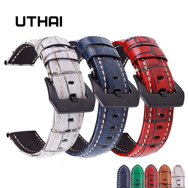 uthai p17 genuine leather straps 20mm 22mm 24mm 26mm classic retro watchband, Black;brown
uthai p17 genuine leather straps 20mm 22mm 24mm 26mm classic retro watchband, Black;brown