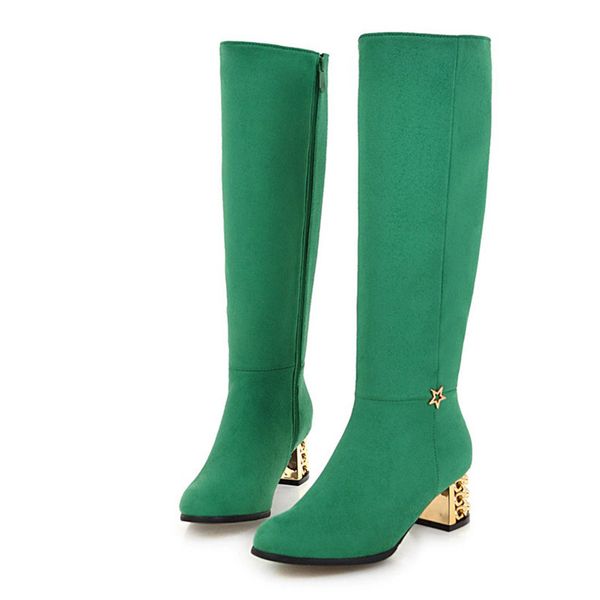 winter women knee high boots black purple flock green square block gilt heels casual office ladies star zipper plush long boots
winter women knee high boots black purple flock green square block gilt heels casual office ladies star zipper plush long boots