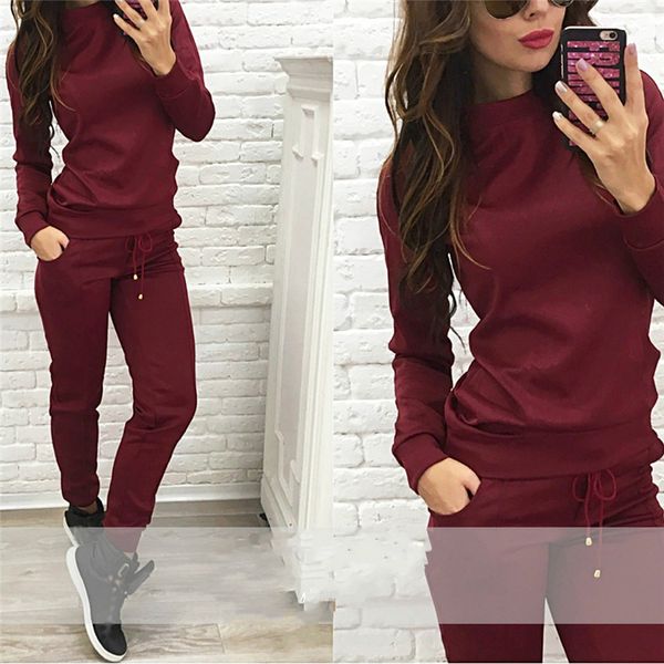 women tracksuit 2018 autumn winter casual o neck sportwear long sleeve 2 piece pants sets embroidery sweat suits women, Gray
women tracksuit 2018 autumn winter casual o neck sportwear long sleeve 2 piece pants sets embroidery sweat suits women, Gray