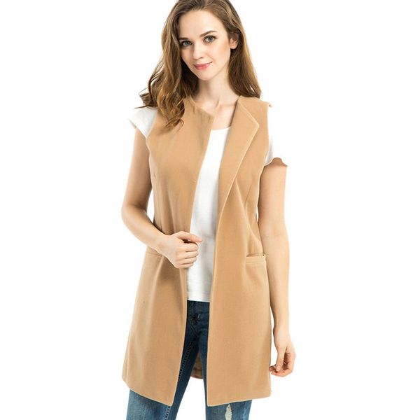 women spring autumn 3xl plus size vest outwear office women pocket waistcoat black khaki solid casual sleeveless spliced, Black;white
women spring autumn 3xl plus size vest outwear office women pocket waistcoat black khaki solid casual sleeveless spliced, Black;white