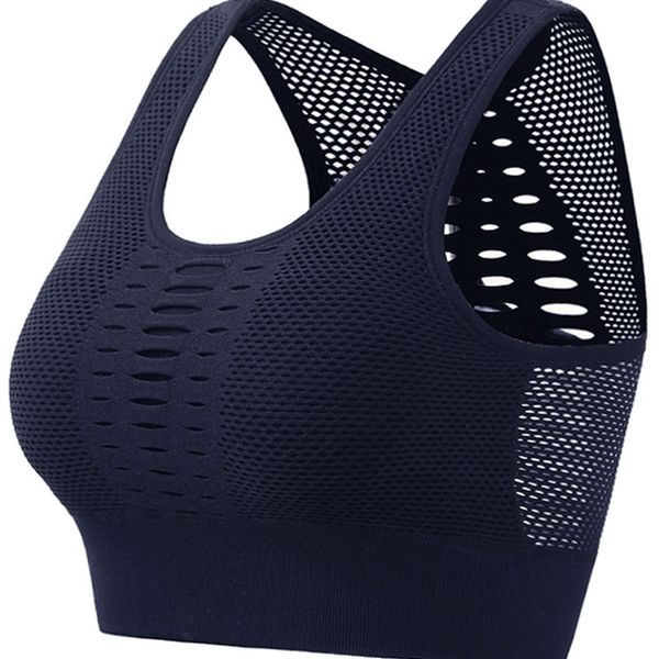 women polyester fiber purple blue black 3 colors breathable underwear shockproof vest sport bras for yoga fitness run dance, White;black
women polyester fiber purple blue black 3 colors breathable underwear shockproof vest sport bras for yoga fitness run dance, White;black