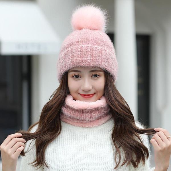 2020 korean fashion wool knitted two-piece set women's winter velvet thick hat protection ear large wool ball cap, Blue;gray
2020 korean fashion wool knitted two-piece set women's winter velvet thick hat protection ear large wool ball cap, Blue;gray