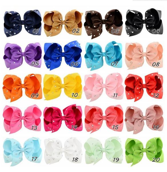 5.5" crystal rhinestone ribbon hair bows big hairbows for girls kids hair accessories 36pcs 20colors pink bows, Slivery;white
5.5" crystal rhinestone ribbon hair bows big hairbows for girls kids hair accessories 36pcs 20colors pink bows, Slivery;white