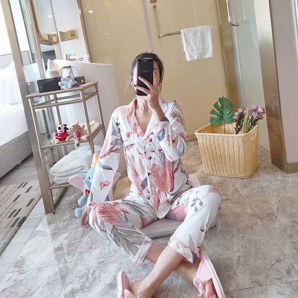 leaves printed pajama sets for women 2020 spring autumn casual pyjamas loose comfort lapel pijama female sleepwear, Black;red
leaves printed pajama sets for women 2020 spring autumn casual pyjamas loose comfort lapel pijama female sleepwear, Black;red