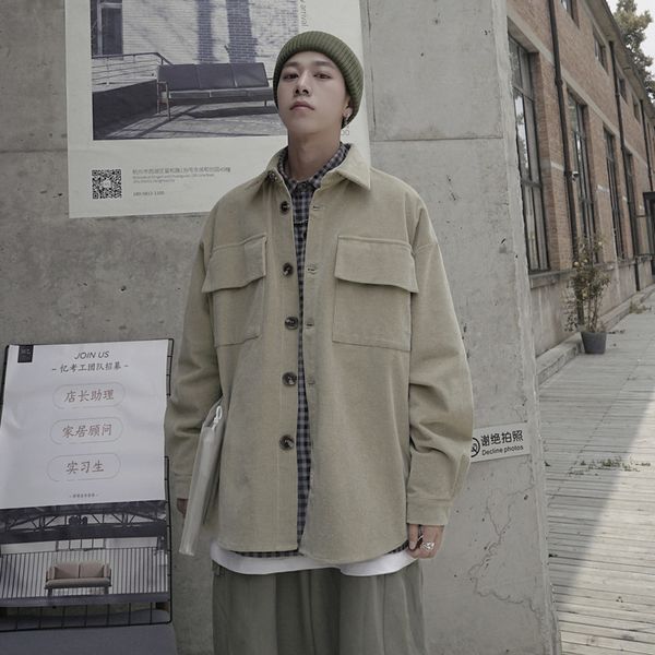 2019 autumn new college wind japanese version couple corduroy casual lapel big pocket jacket streetwear hip hop, Black;brown
2019 autumn new college wind japanese version couple corduroy casual lapel big pocket jacket streetwear hip hop, Black;brown