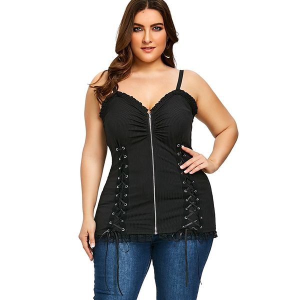 bodycon plus size women summer backless ladies vest t-shirt lace zipper condole belt loose female cotton t shirt black, White
bodycon plus size women summer backless ladies vest t-shirt lace zipper condole belt loose female cotton t shirt black, White