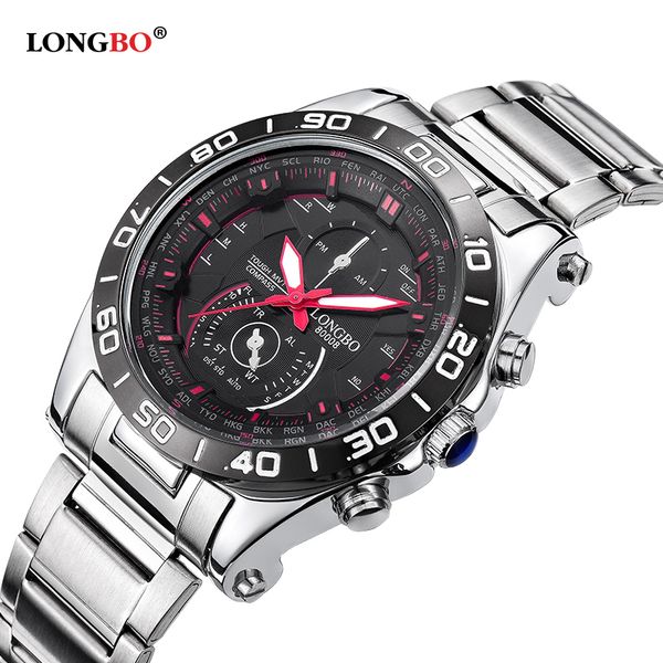 longbo men stainless steel band sports quartz watches dial clock men gifts male leisure watch relogio masculino 80008, Slivery;brown
longbo men stainless steel band sports quartz watches dial clock men gifts male leisure watch relogio masculino 80008, Slivery;brown