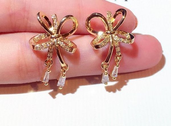 fashion design lovely beautiful 3d bow geometric pendant stud earrings for women girls super glittering zircon diamond crystal, Golden;silver
fashion design lovely beautiful 3d bow geometric pendant stud earrings for women girls super glittering zircon diamond crystal, Golden;silver