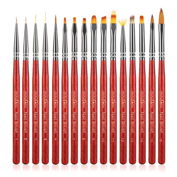 16pcs nail brush uv gel brush liner painting pen acrylic drawing brush for nails gradient rhinestone handle nail art tool c121, Yellow
16pcs nail brush uv gel brush liner painting pen acrylic drawing brush for nails gradient rhinestone handle nail art tool c121, Yellow