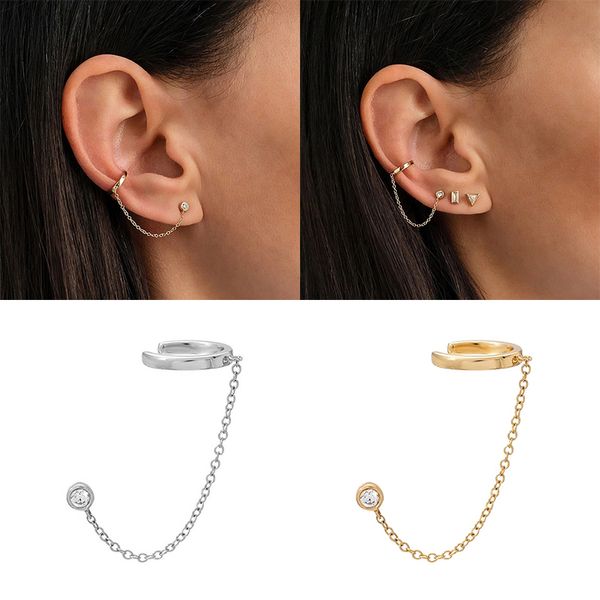 1pcs 100% 925 fine silver delicate dainty chain earring for women elegant simple handcuffs link chain earrings, Golden;silver
1pcs 100% 925 fine silver delicate dainty chain earring for women elegant simple handcuffs link chain earrings, Golden;silver