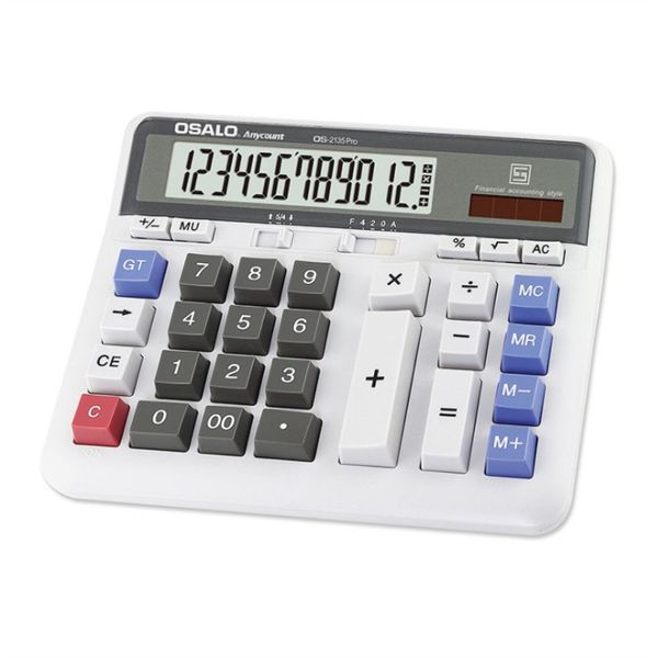 

New Large Computer Electronic Calculator Counter Solar Battery Power 12 Digit Display Multi-functional Big Button Calculators