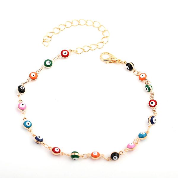 europe and the united states summer fashion color evil eye gold chain ladies bohemian beach anklet gift lz004, Red;blue
europe and the united states summer fashion color evil eye gold chain ladies bohemian beach anklet gift lz004, Red;blue