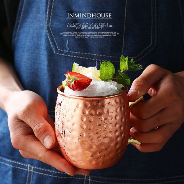 moscow mule mug 304 stainless steel food-safe cocktail cup handmade hammered copper plated cups 550ml drinking mug
moscow mule mug 304 stainless steel food-safe cocktail cup handmade hammered copper plated cups 550ml drinking mug
