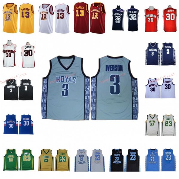 ncaa georgetown allen 3 iverson baseball jersey college university lebron 23 james 13 harden bethel irish high school arizona state jerseys, Black
ncaa georgetown allen 3 iverson baseball jersey college university lebron 23 james 13 harden bethel irish high school arizona state jerseys, Black