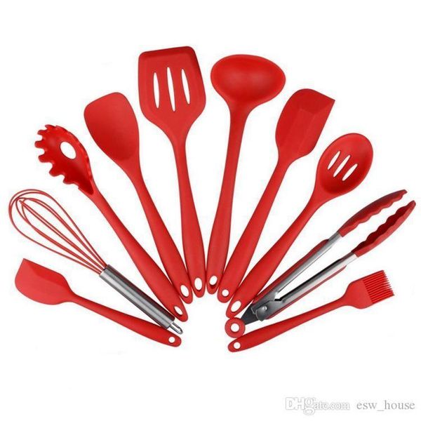 10piece кухонной посуда набора силиконовых приготовлений набора термостойкий ложка лопата ковш шпатель антипригарным силикон инструментов дл
10piece кухонной посуда набора силиконовых приготовлений набора термостойкий ложка лопата ковш шпатель антипригарным силикон инструментов дл