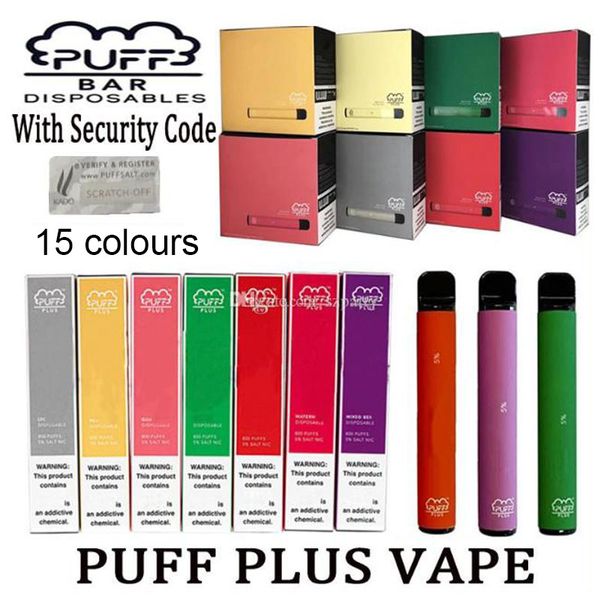 Новые Puff Bar Plus Одноразовые устройства Pod Starter Kit 800 + Puff 550mAh Аккумулятор 3,2 мл Картридж Vape Пустой Pen PK PUFF BAR POP
Новые Puff Bar Plus Одноразовые устройства Pod Starter Kit 800 + Puff 550mAh Аккумулятор 3,2 мл Картридж Vape Пустой Pen PK PUFF BAR POP