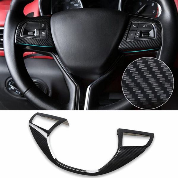 black carbon fiber steering wheel cover trim decoration for maserati levante 2016 2017 ghibli 2014-2016
black carbon fiber steering wheel cover trim decoration for maserati levante 2016 2017 ghibli 2014-2016